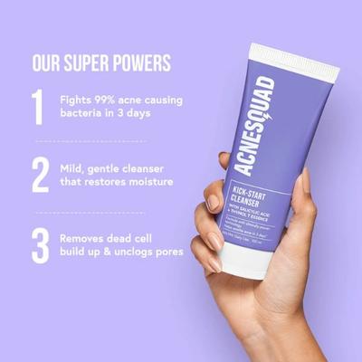 Acne Squad Kick-Start Cleanser With Salicylic Acid & Thymol T Essence 100 ml - Face Wash & Cleansers