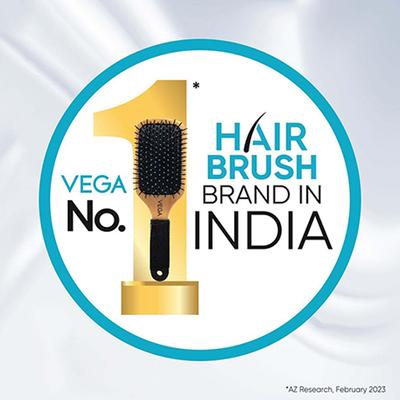 Vega Detangler Hair Brush for Men and Women with Ball-Tipped Bristels, Travel-Friendly (DTB-08) 130 gm - Hair Brushes