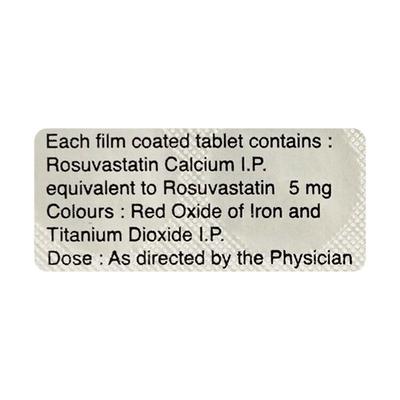 ROSTAR 5mg Tablet 15's - High Cholesterol-Dys