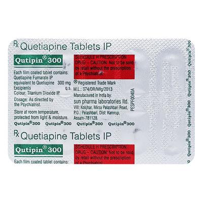 Qutipin 300mg Tablet 10'S - Schizophrenia-Aps