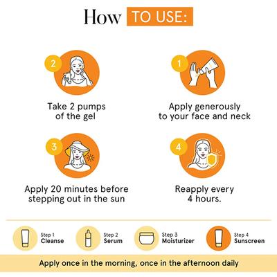 SkinQ Sun Protect Gel SPF40 with Vitamin C PA ++++ 50 ml - Face Sunscreen