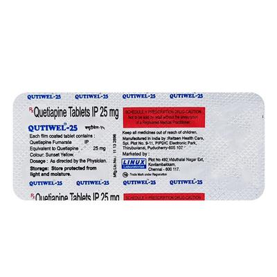 Qutiwel 25mg Tablet 10'S - Schizophrenia-Aps
