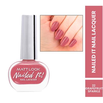 Matt Look Nailed It Nail Polish, Chip Free, Quick Dry, Longer Stay, Highly Pigmented Lacquer, Natural Finish , Rosebud 21 10 ml - Nail Polish