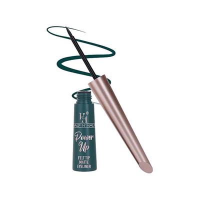 Half N Half Power Up Felt Tip Matte Eyeliner, 24H Long Lasting- Teal Green 4.8 ml - Eyeliners
