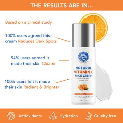 The Moms Co. Natural Vitamin C Face Cream with Willow Herb and Ferulic Acid 25gm - Creams/Oils/Lotions