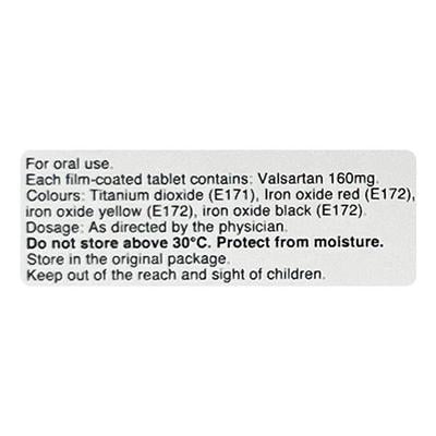 Diovan 160mg Tablet 14'S - Hypertension-Ang