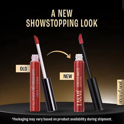 Lakme Forever Matte Liquid Lip, 16hr Lipstick, Pink Peach, 5.6ml - Liquid Lipsticks