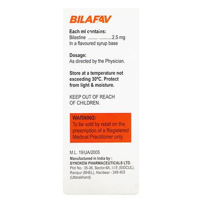 BILAFAV STRAWBERRY FLAVOUR Oral Solution 60ml - Allergies-Ant