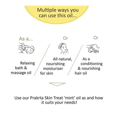 Prakrta Skin Treat'Mint' Multitasking Oil for Skin + Hair 100 ml - Hair Oils