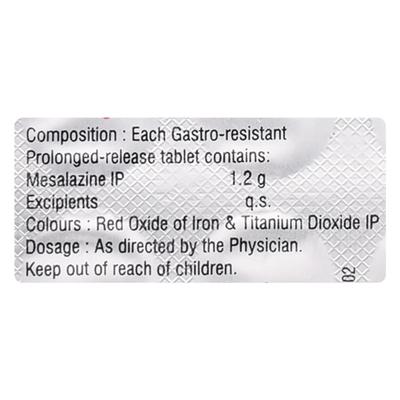 MESALACURE 1.2gm Tablet 10's - Ulcerative Colitis/Bowel Inflammatory Disease-GIT