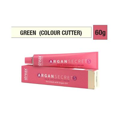 Streax Professional Argan Secret Hair Colourant Cream Colour Cutter - Green 60 gm - Crème