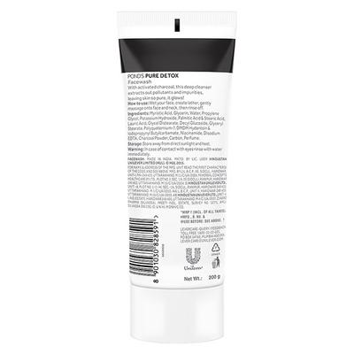 Pond'S Pure Detox Pollution Clear Face Wash With Activated Charcoal 200 gm - Face Washes
