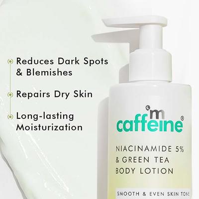 Mcaffeine Green Tea Bha Body Wash & Green Tea Niacinamide Body Lotion Combo 400 ml - Shower Gels & Body Wash