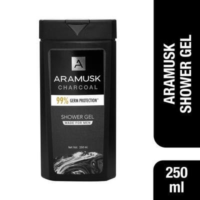 Aramusk Charcoal Shower Gel 250 ml - Shower Gels & Body Wash
