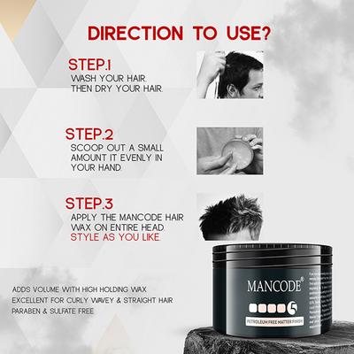 Mancode Power Wax Pro Hair Styling Cream Level 5- Strong Hold & Matte Finish, Nourishing 100 ml - Hair Gels & Waxes