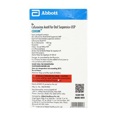 Cerom Dry Syrup 30ml - Bacterial Infections-Cep