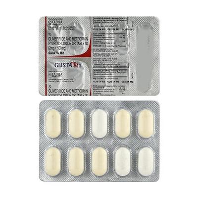Glista M 2mg/500mg Tablet 10'S - Diabetes-Ant