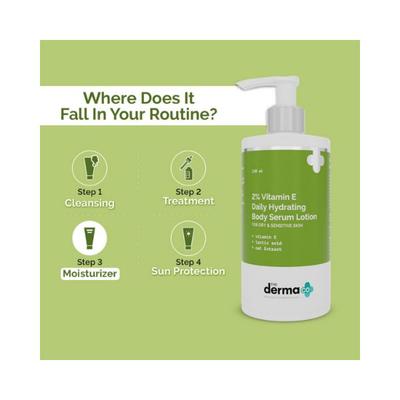 The Derma Co. 2 Percent Vitamin E Daily Hydrating Body SerumLotion 250 ml - Body Sunscreen
