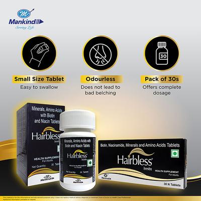 HAIRBLESS Tablet 30's - Supplements-Vam