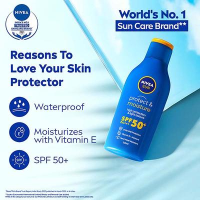 Nivea Sun Protect & Moisture SPF 50 Lotion 125 ml - Face Sunscreen