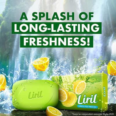 Liril Lime & Tea Tree Oil Soap (Pack of 6) 750 gm - Soaps