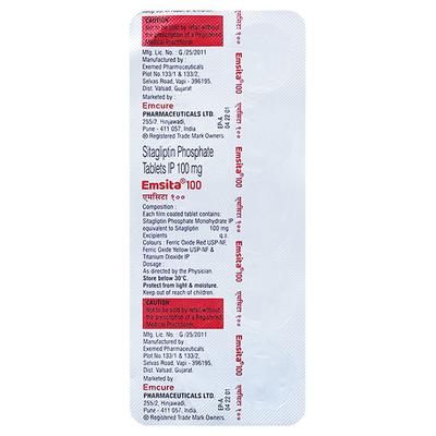 EMSITA 100 Tablet 10's - Diabetes-Ant