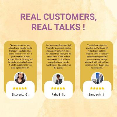 PentaSure HP 100% Whey Protein Powder- Banana & Vanilla Flavour 400 g - Whey Proteins