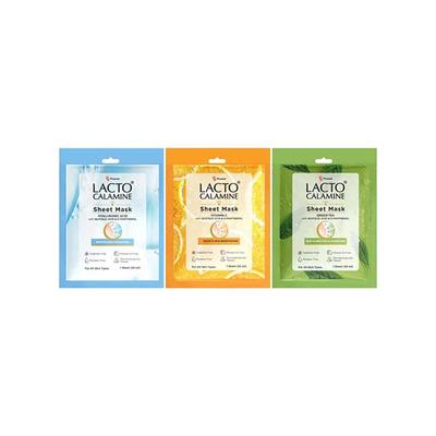 Lacto Calamine Face Sheet Masks, Brightens, Hydrates and Clarifies 90 gm - Sheet Masks