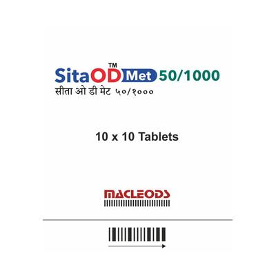 SITA OD MET 50/1000 Tablet 10's - Diabetes-Ant