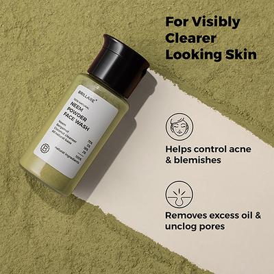 Brillare Neem Powder Face Wash For Clear, Purified, Acne Prone Skin 15 gm - Face Wash & Cleansers