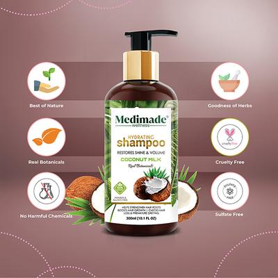 Medimade Hydrating Shampoo With Coconut Milk 300 ml - Shampoos