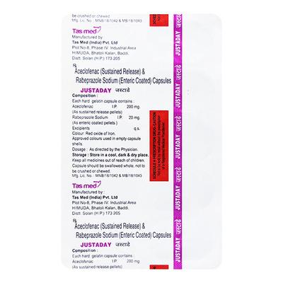 JUSTADAY Capsule 10's - Pain relief-Nsa