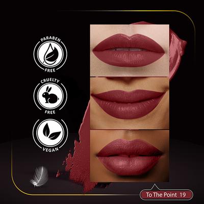 Faces Canada Comfy Matte Creme Lipstick - To The Point 19, Application 4.2gm - Lipsticks