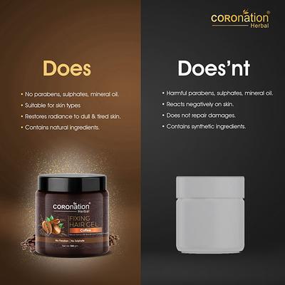 COROnation Herbal Coffee Fixing Hair Gel 100 gm - Hair Gels & Waxes