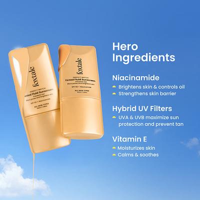 Foxtale Perfect Match Tinted Fluid Susncreen (Clay) 50 ml - Body Sunscreen