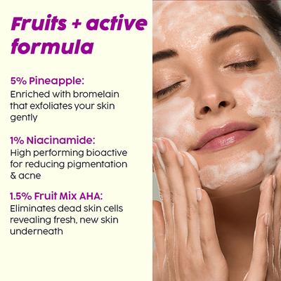 Plix The Plant Fix 5% Pineapple Foaming Facewash For Depigmentation, Unisex 100 ml - Face Wash & Cleansers