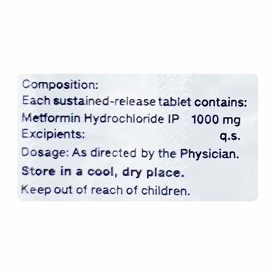 Bigomet SR 1000 Tablet 10'S - Diabetes-Ant