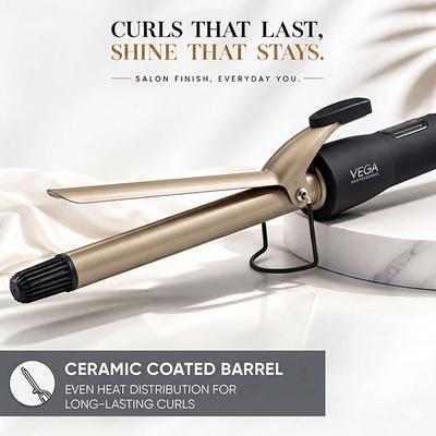 VEGA Professional Pro Cera Curls 25mm Barrel Hair Curler, (VPMCT-04) 1's - Rollers & Curlers