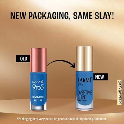 Lakme 9 to 5 Primer + Gloss Nail Colour Blue Ocean 6 ml - Nail Polish
