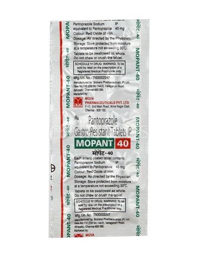 Mopant 40mg Tablet 10'S - Ulcer/Reflux/Flatulence-Aaa
