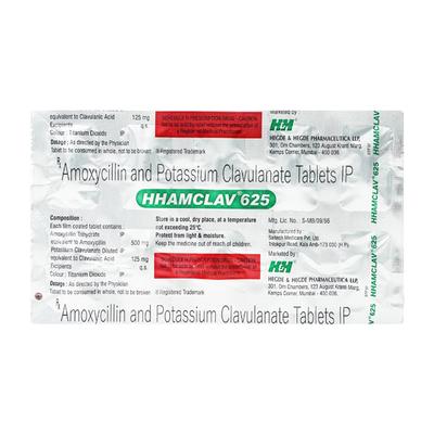 Hhamclav 625mg Tablet 10'S - Bacterial Infections-Pen