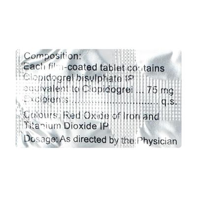 Clopicard 75mg Tablet 15'S - Blood Clot-Ant