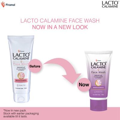 Lacto Calamine Face Wash - Kaolin Clay for Oily Skin 100 ml - Face Wash & Cleansers