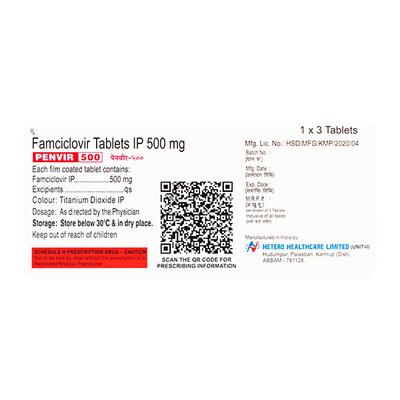 Penvir 500mg Tablet 3'S - Viral infections-Ant