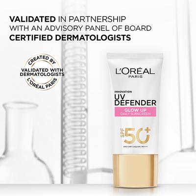 Loreal Paris UV Defender Serum Protector SPF 50+ PA++++, Bright & Clear with Niacinamide 50ml - Face Sunscreen