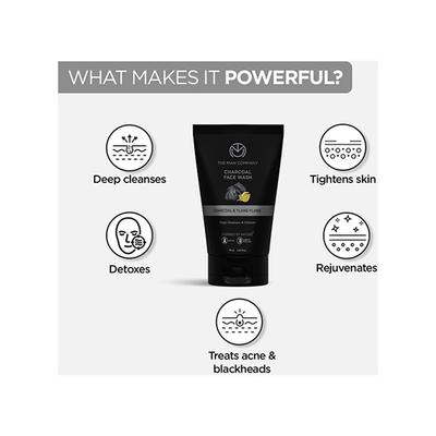 The Man Company Deep Cleansing Charcoal & Ylang - Ylang Face Wash 75ml - Face Washes