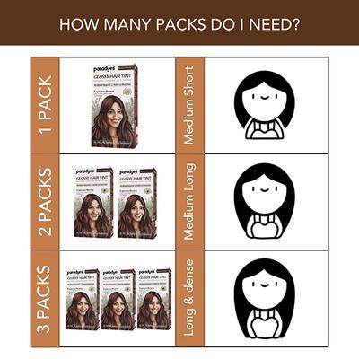 Paradyes Semi Permanent Espresso Brown Glossy Hair Tint Enriched with Herbal Extracts 160g - Crème