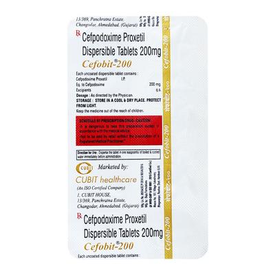 CEFOBIT 200 Tablet 10's - Bacterial Infections-Cep