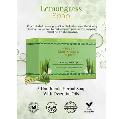 Nutriment, Khadi Nutriment Lemongrass Soap 125 gm - Soaps