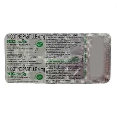 Niclonz 4 Sugar Free Mint Flavour Pastille 10'S - Smoking cessation